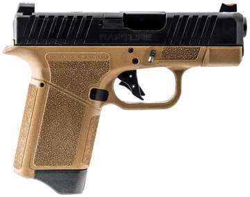 GForce Arms Rapture Sub-Compact 9mm Luger 3.25" 12+1 Semi-Auto Pistol - Flat Dark Earth Cerakote Polymer Frame, Black Optic Cut Slide