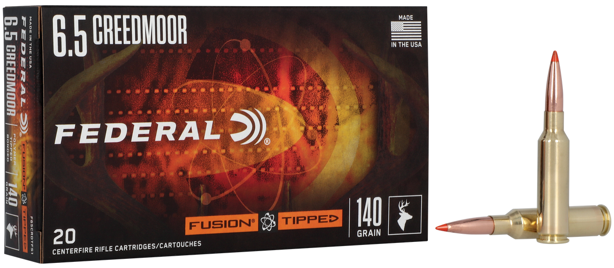 Federal Fusion 6.5 Creedmoor 140gr 20 Rd Bonded Soft Point Rifle Ammo - Box or Case