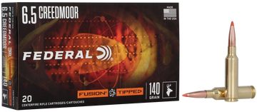 Federal Fusion 6.5 Creedmoor 140gr 20 Rd Bonded Soft Point Rifle Ammo - Box or Case