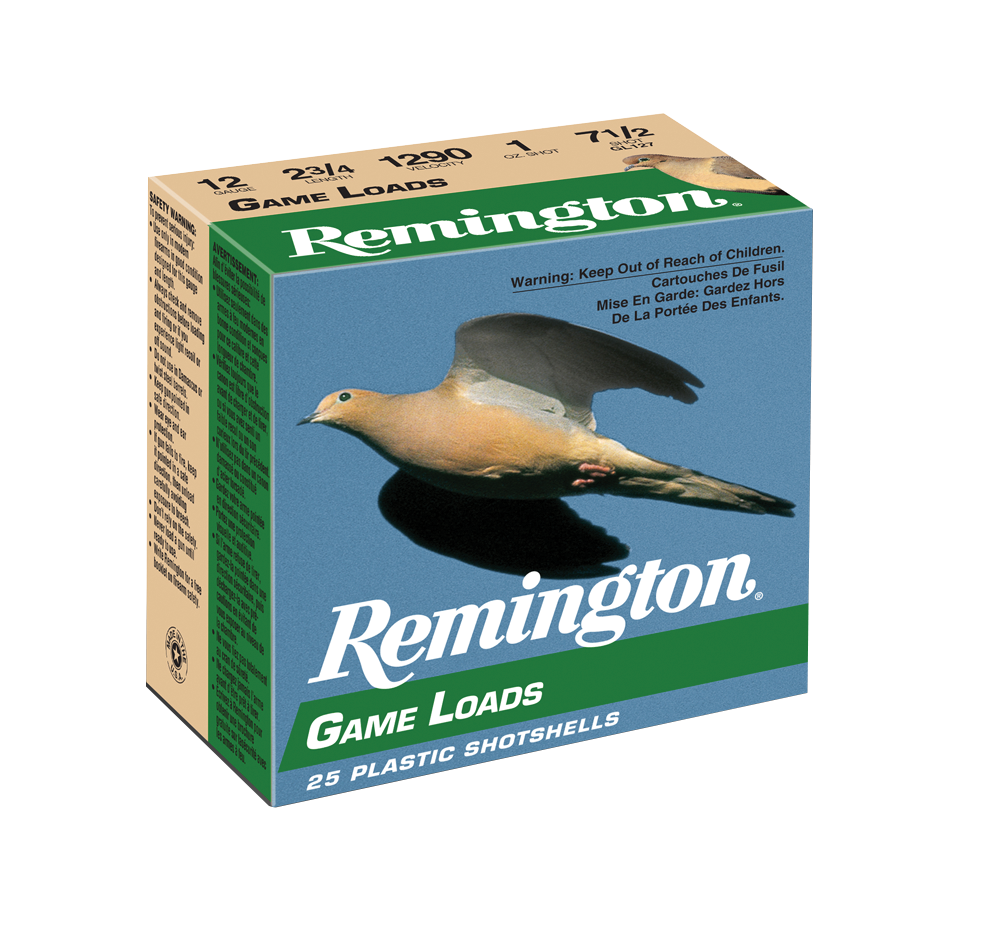 Remington Ammunition Game Load 12 Gauge 2.75" 1 oz 7.5 Shot - Box or Case