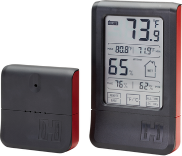 Hornady Wireless Hygrometer Touchscreen Black - Safe Humidity & Temperature Monitor