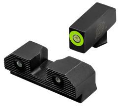 XS Sights R3D 2.0 Night Sights fits Glock 42/43/43X/48 - Green Tritium Green Outline Front / Green Tritium Rear