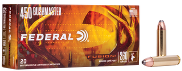 Federal Fusion 450 Bushmaster 260gr Bonded Soft Point 20 Rd - Box or Case