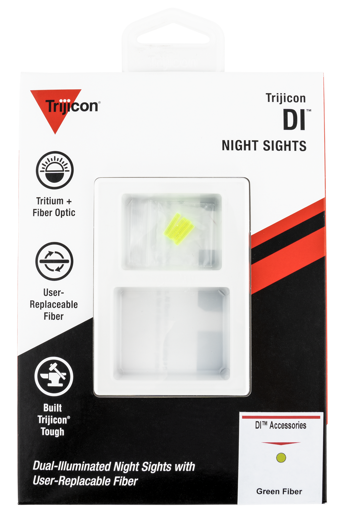 Trijicon AC50010 DI Fiber Optic Set Green - Handgun Replacement