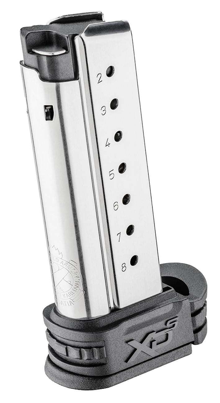 Springfield Armory XD-S 9mm Luger 8rd Stainless Steel Pistol Magazine - Silver