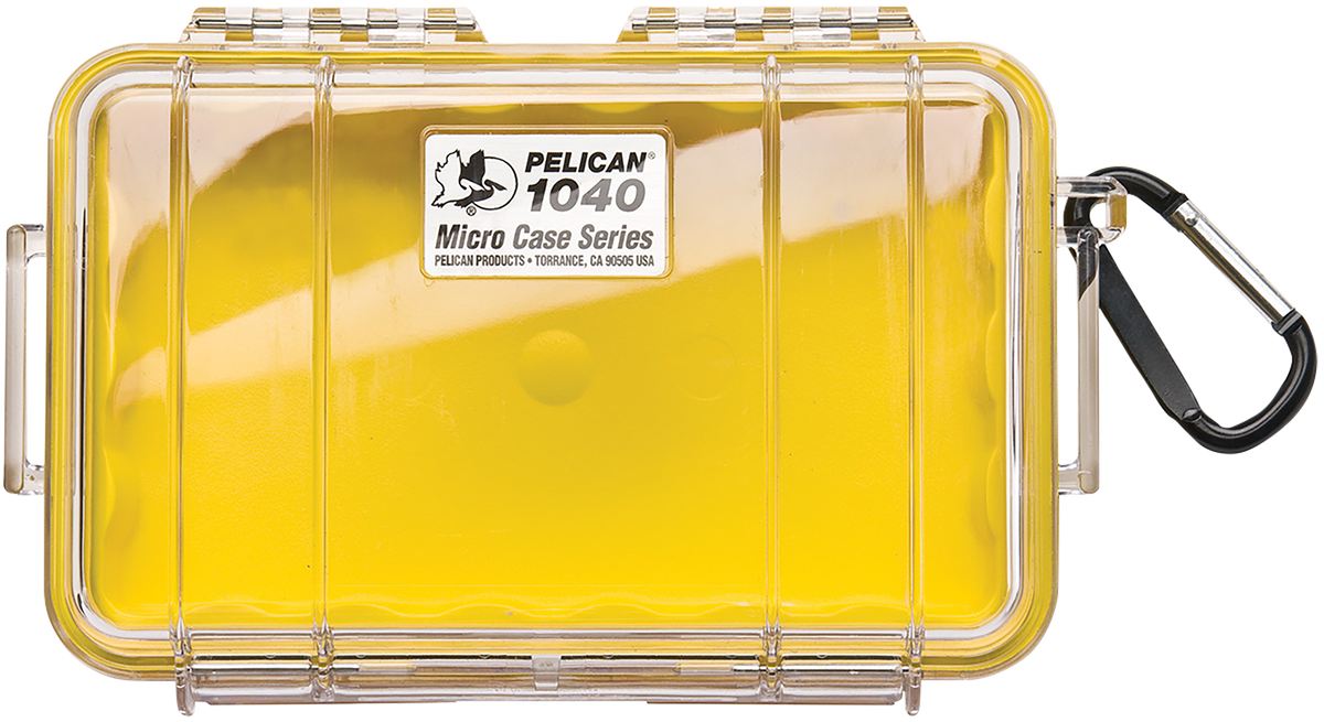 Pelican Micro Case 1040 Yellow/Clear Polycarbonate 7.50" IP67 Case
