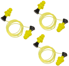 Allen 4118 ULTRX Tethered Silicone Ear Plugs 26 dB NRR Yellow 3 Pair