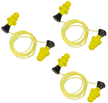 Allen 4118 ULTRX Tethered Silicone Ear Plugs 26 dB NRR Yellow 3 Pair