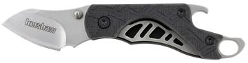 Kershaw Cinder 1025X 1.4" Folding Drop Point Plain Stonewashed 3Cr13MoV SS Black GFN Handle