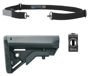 Blue Force Gear M4 Modern Combat Sling Kit Black w/ Vickers Push Button Sling, B5 Buttstock & Picatinny QD Socket