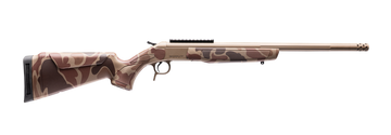 CVA Cascade Takedown 6.5 Creedmoor 20" 1-Round Single-Shot Rifle - Flat Dark Earth Cerakote - Duck Camo Stock