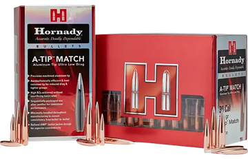 Hornady A-Tip Match 7mm .284 166gr Reloading Bullets - 100/Box