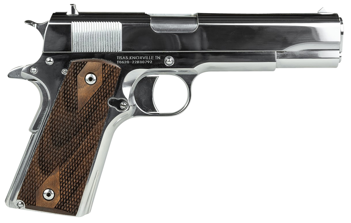 Tisas 1911 Regulator 38 Super / 9mm Luger 5" 9+1 SAO Pistol - Chrome