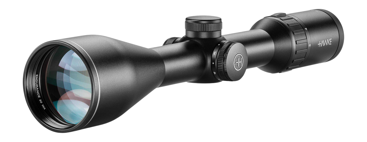 Hawke Sport Optics Endurance 30 WA 3-12x56mm 30mm Tube Illuminated LR Dot Riflescope - Capped Turrets