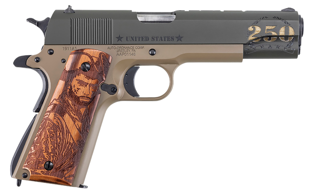 Auto Ordnance 1911BKOC15 Army 45 ACP 5" 7+1 Semi-Auto Pistol - OD Green/Coyote Tan Cerakote