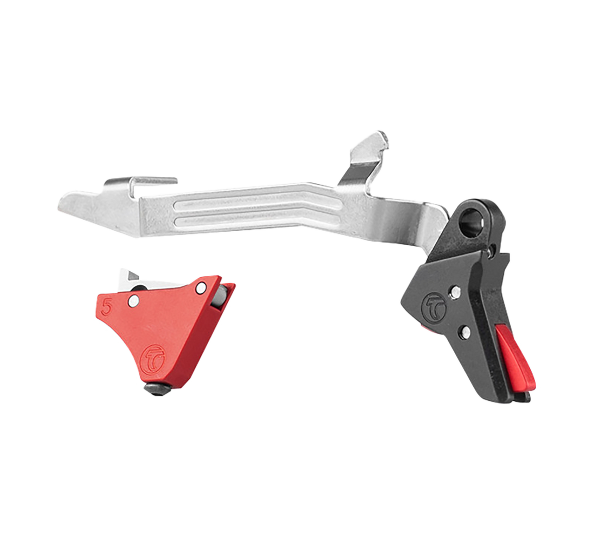 Timney Triggers Alpha Competition Red Anodized 3 lb Drop-In Trigger for Glock Gen5 - Large Frame