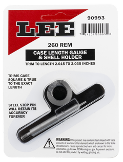 Lee 90993 Case Length Gauge 260 Rem w/ Shell Holder