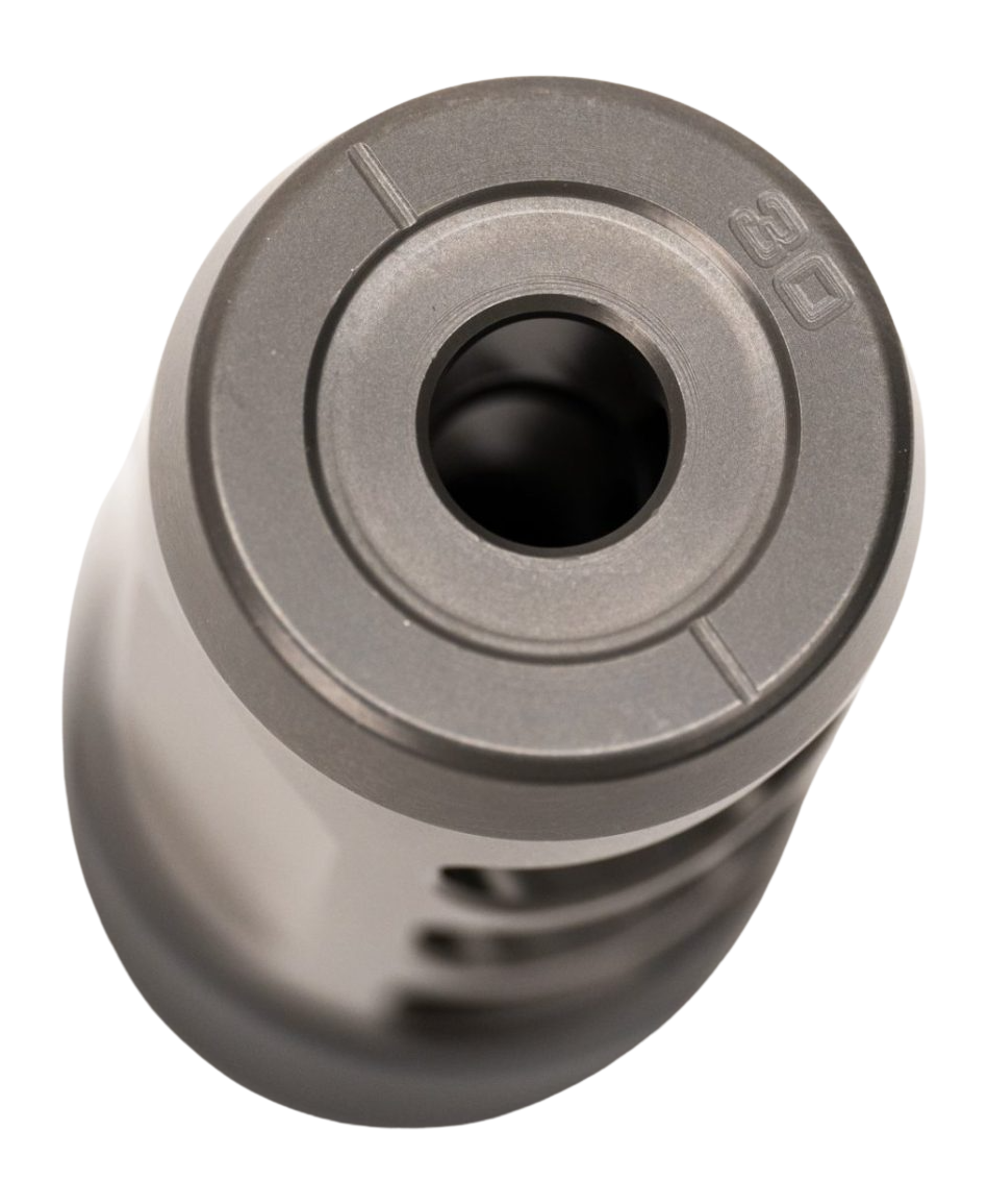 Area 419 Hellfire Ti Self-Timing Muzzle Brake 30 Cal 5/8x24 Titanium
