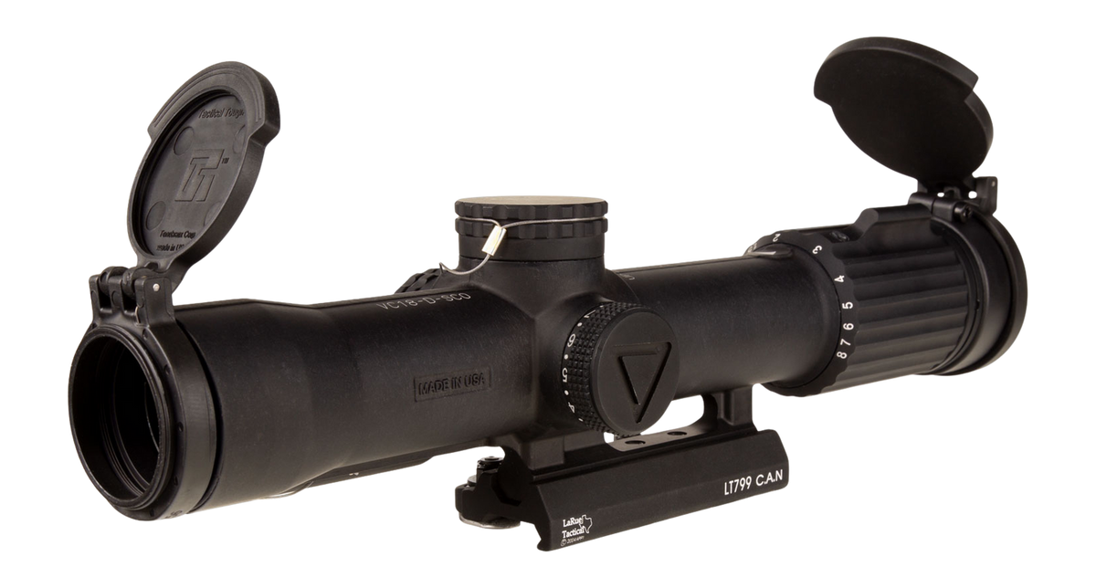Trijicon VCOG 1-8x28mm 34mm Tube LED Illuminated Red MRAD Segmented Circle Riflescope - Matte Black