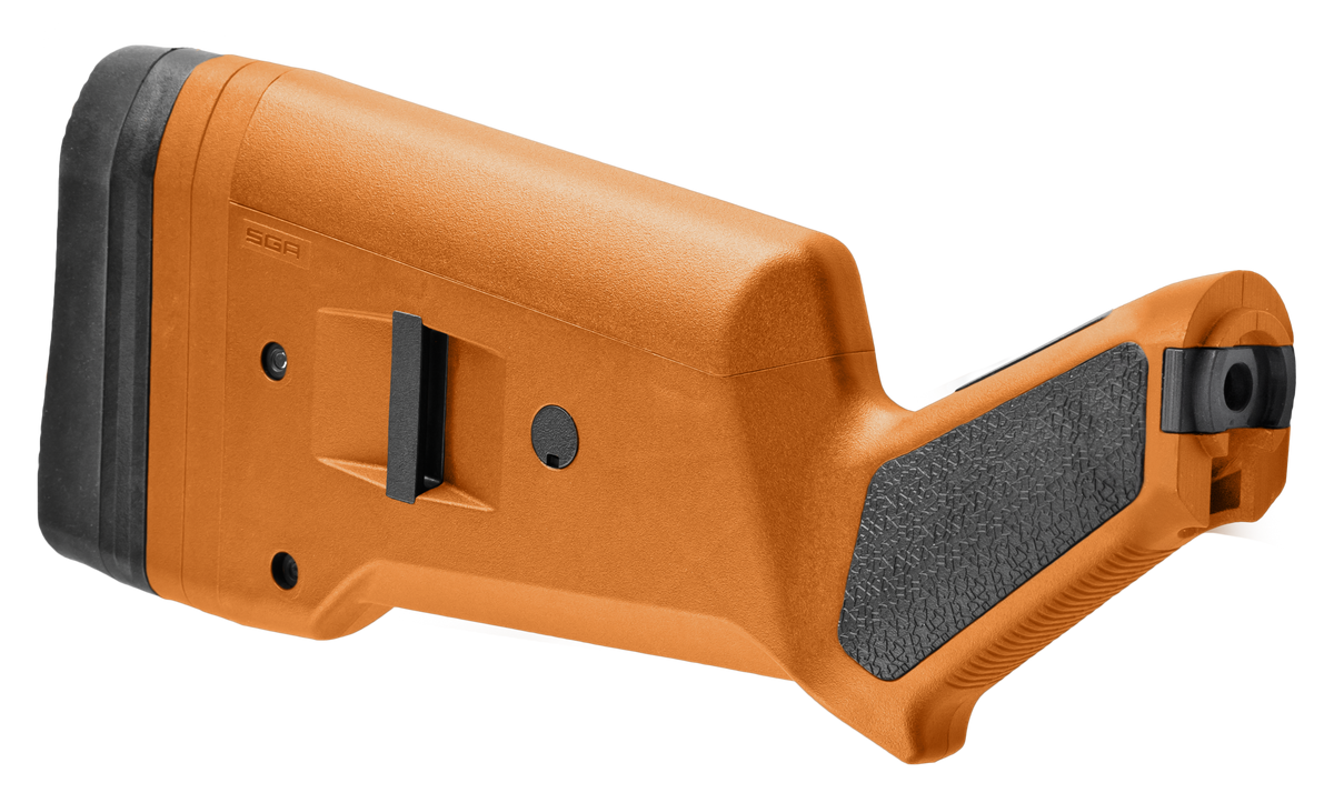 Magpul Industries SGA Shotgun Stock Orange Synthetic for Mossberg 500/590/590A1