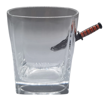 S&W Pepper Spray CAMP USMC LMS Knife Whiskey Glass