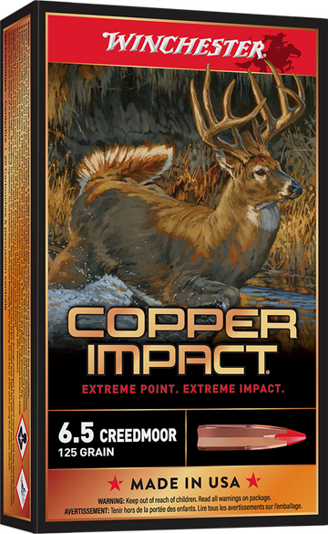 Winchester Ammo Copper Impact 6.5 Creedmoor 125gr Copper Extreme Point Lead Free - Box or Case