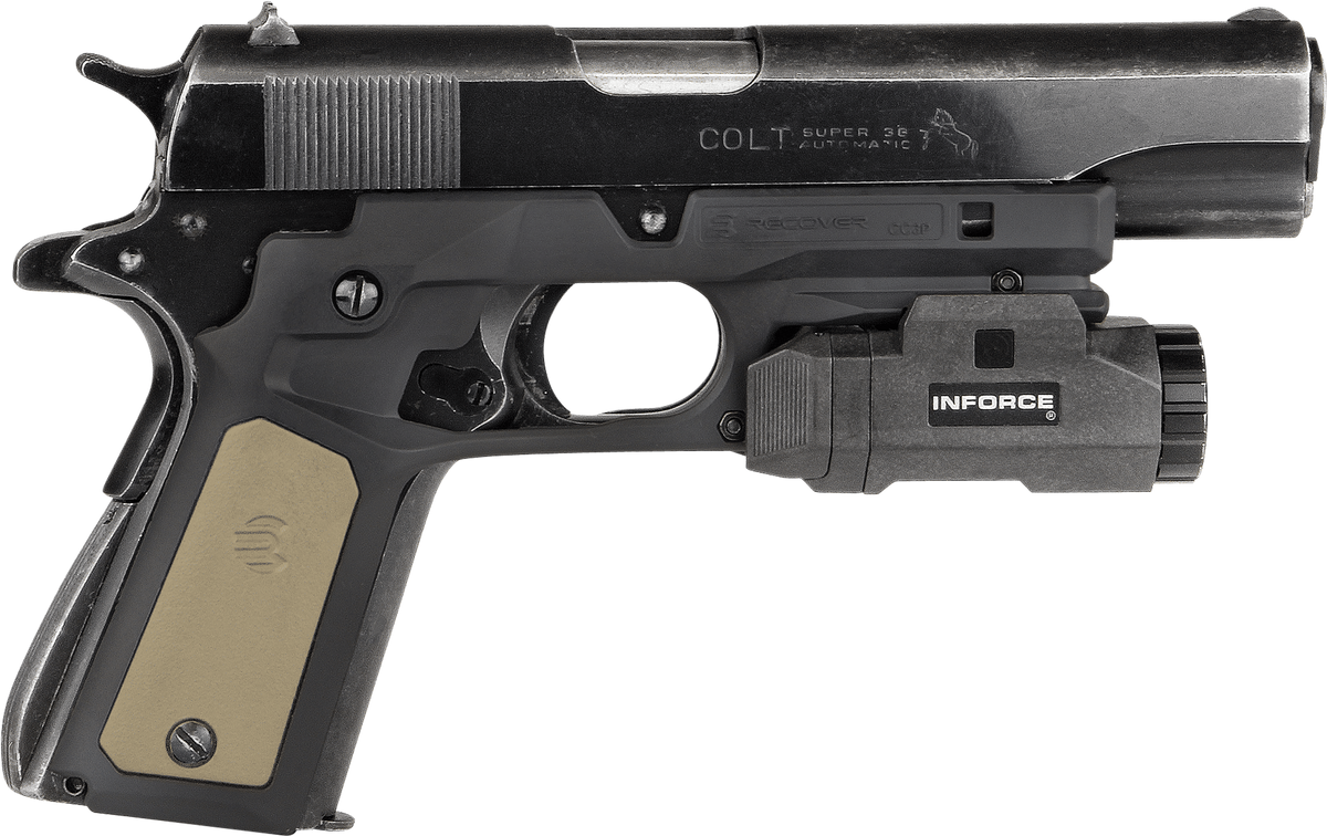 Recover Innovations CC3P0102 Frame Grip Polymer Black & Tan Panels for Standard 1911