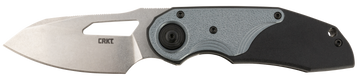 Columbia River CRKT 5410 Attaboy 2.73" Folding Drop Point Plain Stonewashed D2 Steel Black GRN Handle