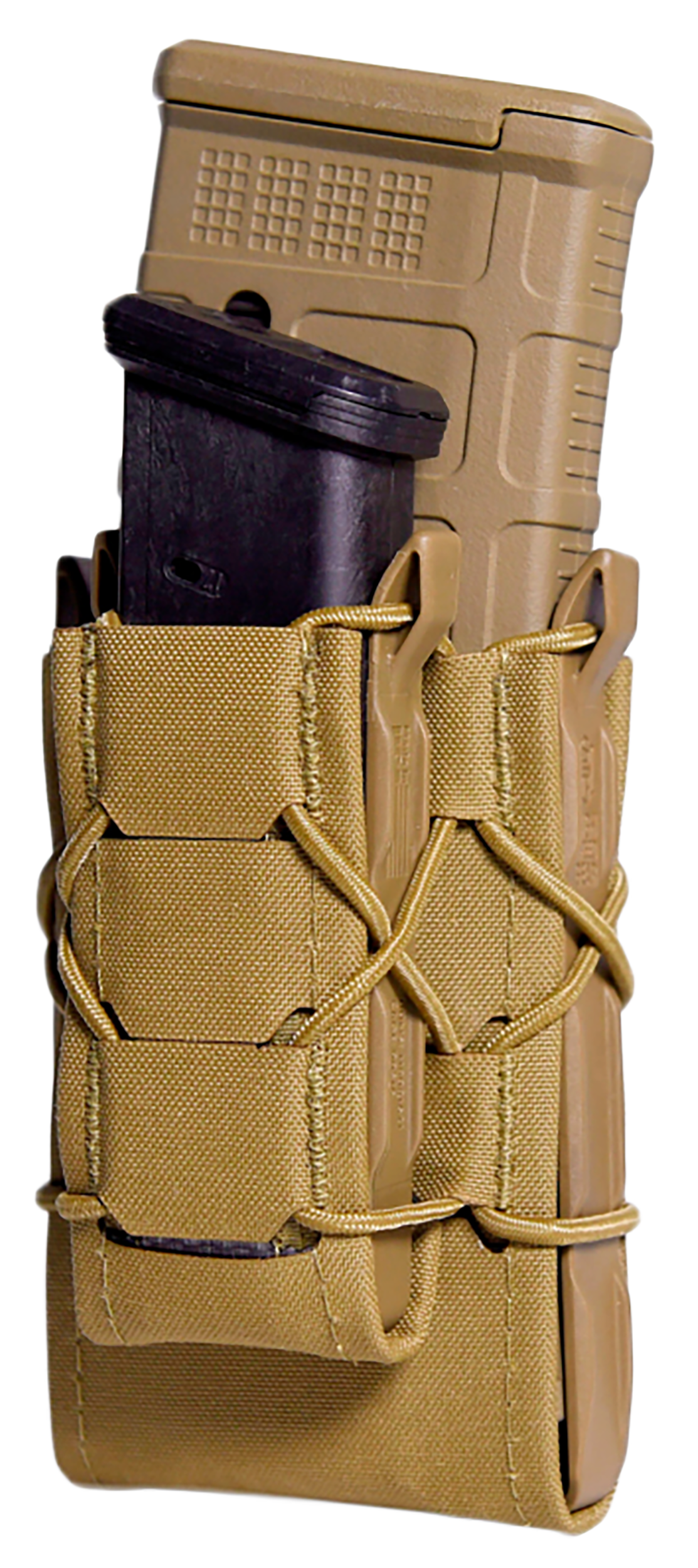 High Speed Gear TACO Gen 2 Double Decker Coyote Brown Nylon Laminate MOLLE Mag Pouch