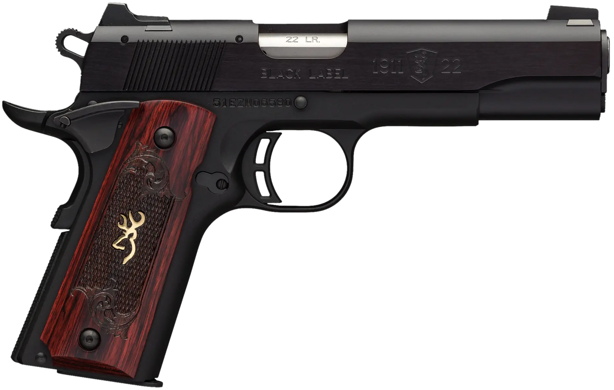 Browning 1911-22 Black Label Medallion Full Size 22 LR 4.25" 10+1 Semi-Auto Pistol