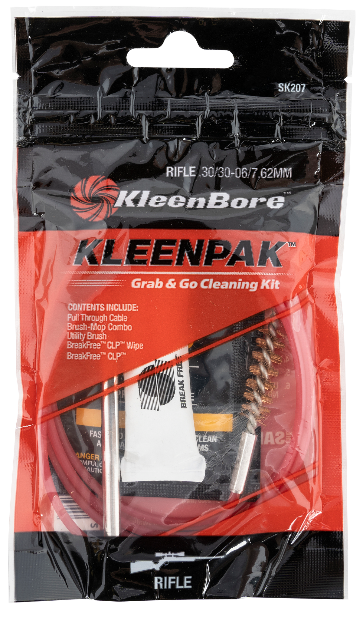 Kleen-Bore Grab & Go Cleaning Kit .30/.30-06/7.62mm Rifle - 10 Pack