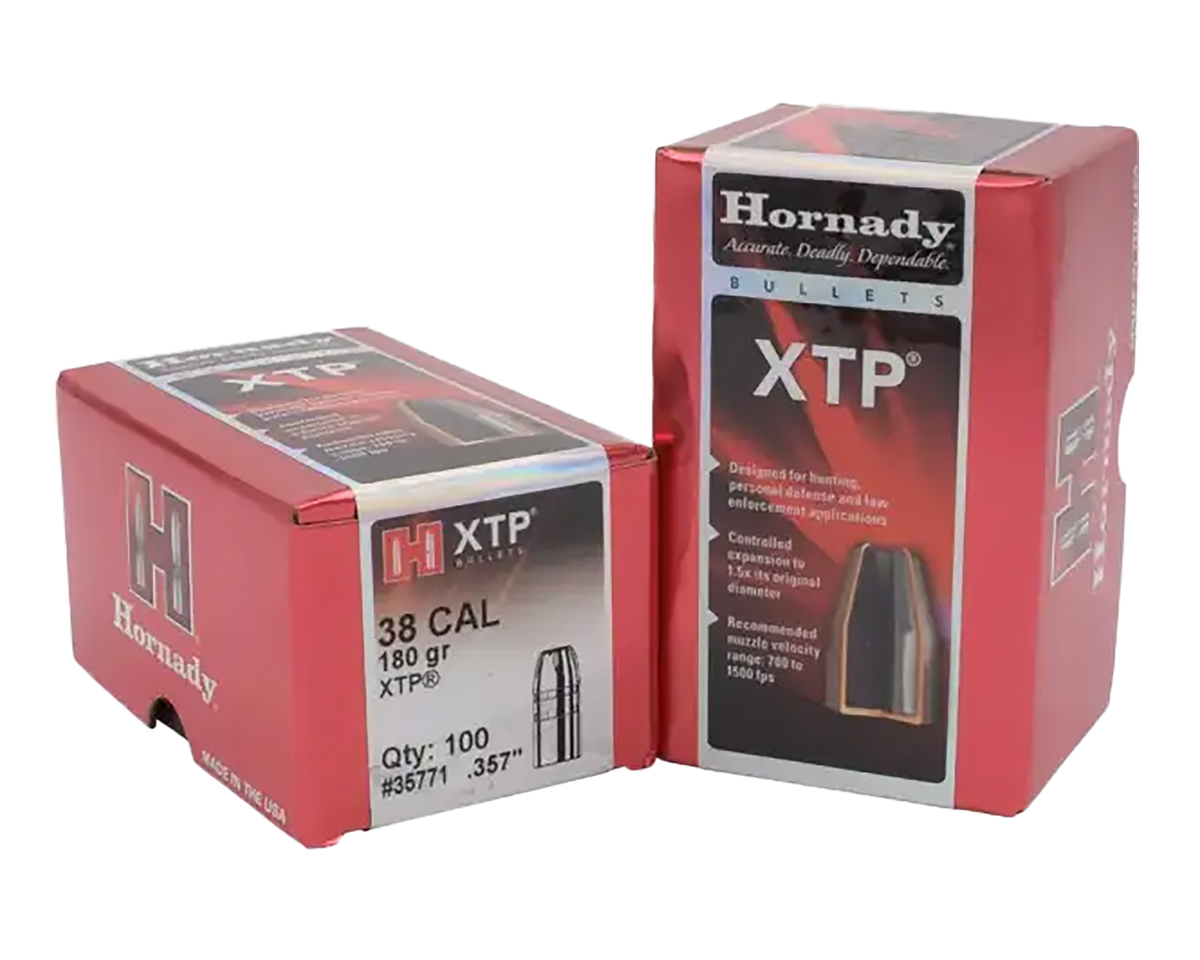 Hornady XTP .38 Cal .357 180gr Jacketed Hollow Point - 100/Box