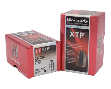 Hornady XTP .38 Cal .357 180gr Jacketed Hollow Point - 100/Box
