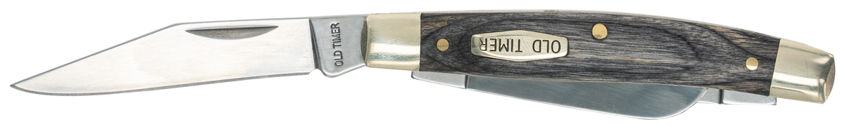 Old Timer Heritage Series Middleman 340T 3-Blade Folding D2 Steel Gray Wood Handle