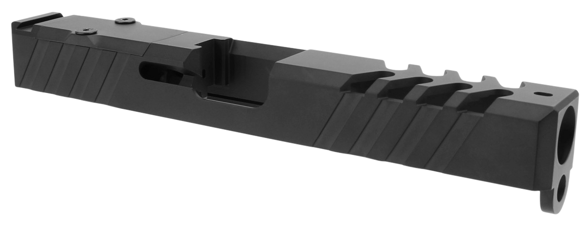 TacFire Replacement Slide 9mm Luger Graphite Black Cerakote Optics Cut Slide Ports - Glock 17 Gen3