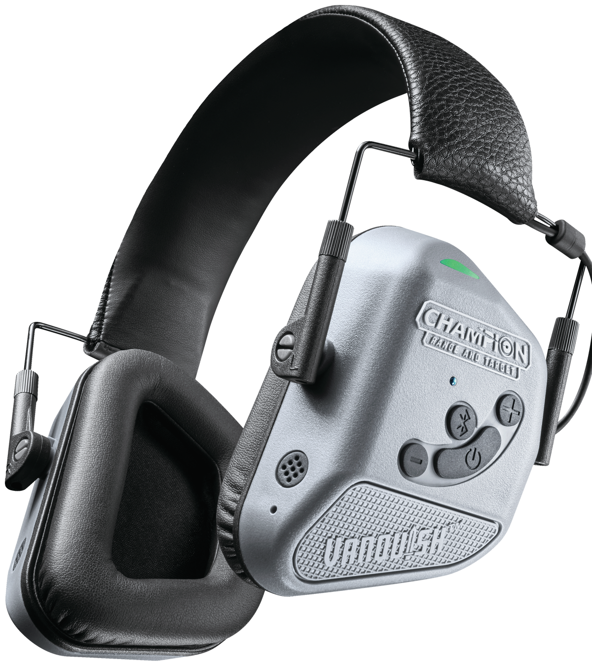 Champion Targets Vanquish Pro Elite Electronic Earmuff Over the Head Bluetooth Black/Gray