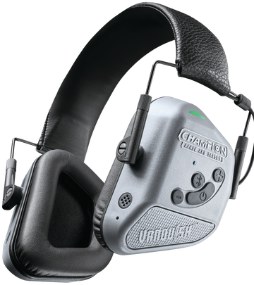 Champion Targets Vanquish Pro Elite Electronic Earmuff Over the Head Bluetooth Black/Gray