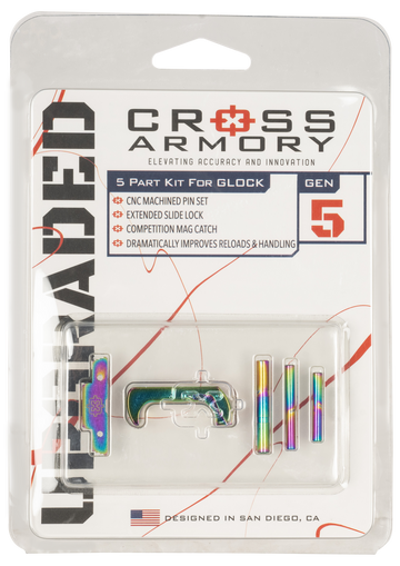 Cross Armory CRG5OKRB 3-Piece Upgrade Kit Glock Gen 5 Rainbow Aluminum