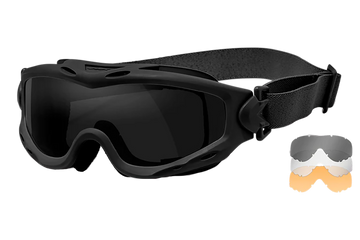 Wiley X SP293B Spear Tactical Goggles - Smoke Gray/Clear/Light Rust - Matte Black Frame