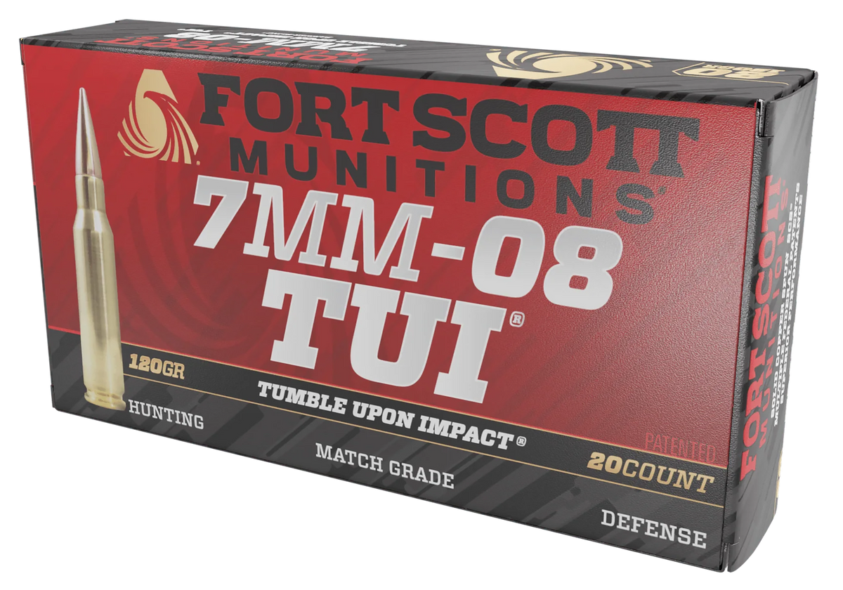 Fort Scott Munitions Tumble Upon Impact (TUI) 7mm-08 Rem 120gr Solid Copper Spun - Box or Case