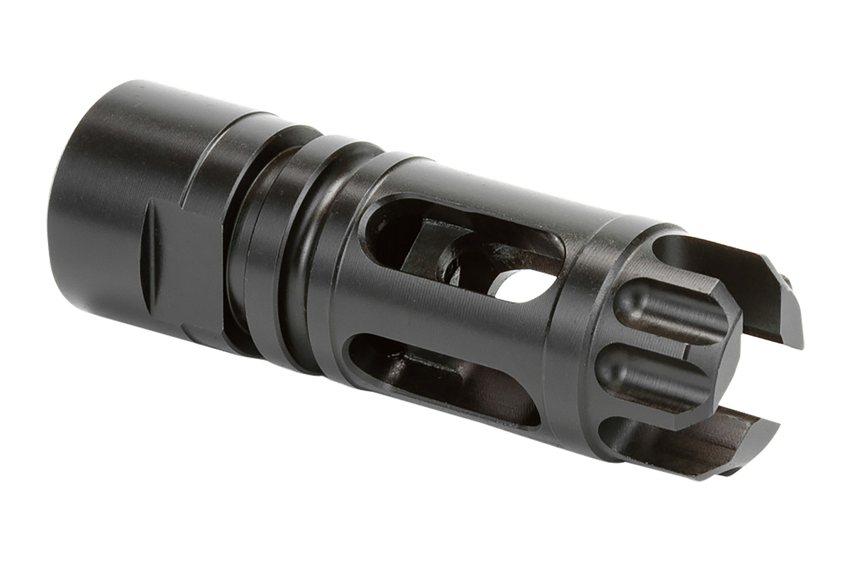 Griffin Armament Gate-LOK Flash Comp 30 Cal 5/8x24 17-4 Stainless Steel - Black Nitride