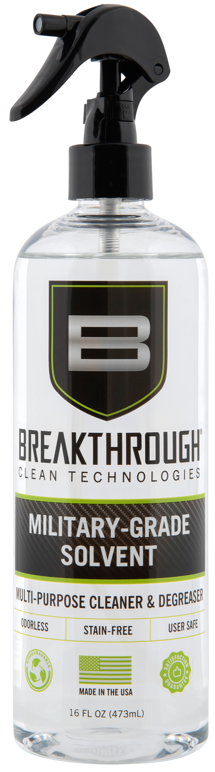 Breakthrough Clean Military-Grade Solvent 16oz Trigger Spray Gun Cleaner