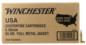 Winchester Ammo USA M193 5.56x45mm NATO 55gr Full Metal Jacket 1000 Round Box