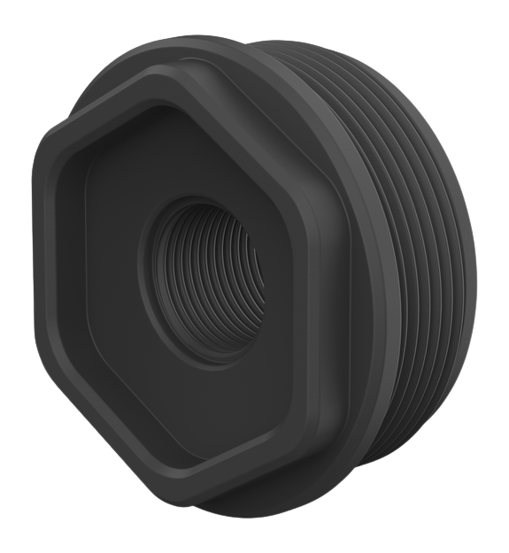 Breek Arms Universal Hub Direct Thread Low Profile 5/8x24 Stainless - Black — view 2