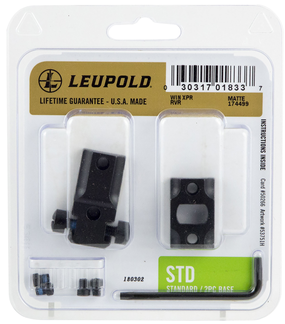 Leupold 174499 Standard Base 2-Piece Matte Black - Winchester XPR — view 2