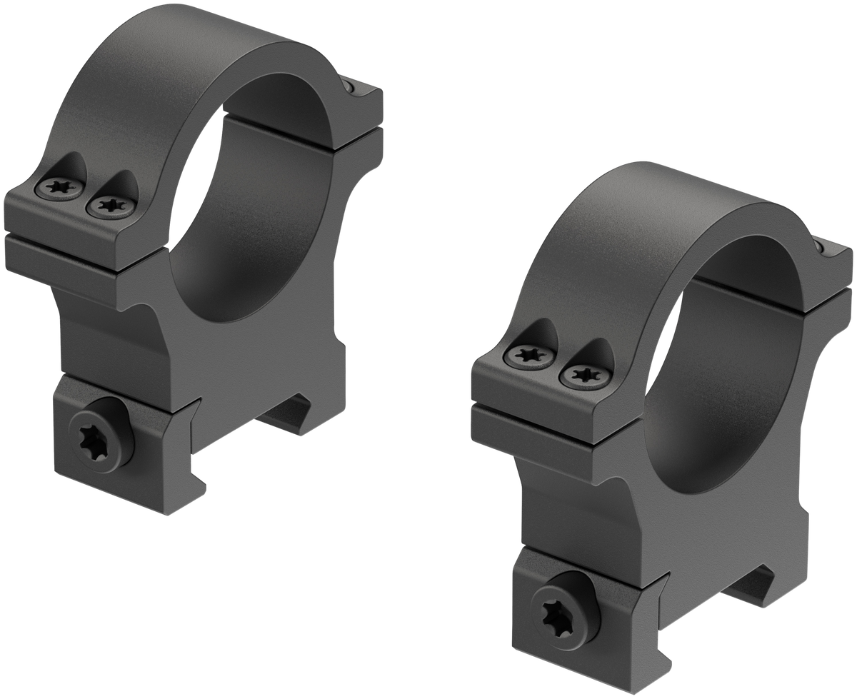 Leupold Open Range Cross-Slot 30mm High Matte Black Aluminum Scope Ring Set — view 2