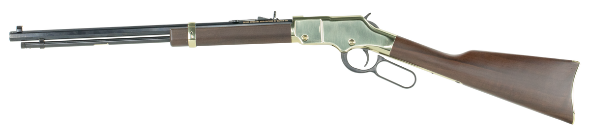 Henry H004 Golden Boy 22 S/L/LR 16 LR/21 Short 20" Octagon Lever-Action Rifle - Brasslite, American Walnut — view 2