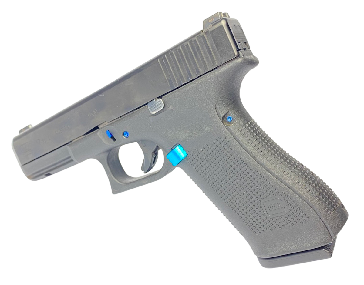 Cross Armory CRG5PSBL 3 Pin Set Dimpled Glock 17/19/26/34 Gen5 Blue Steel — view 2