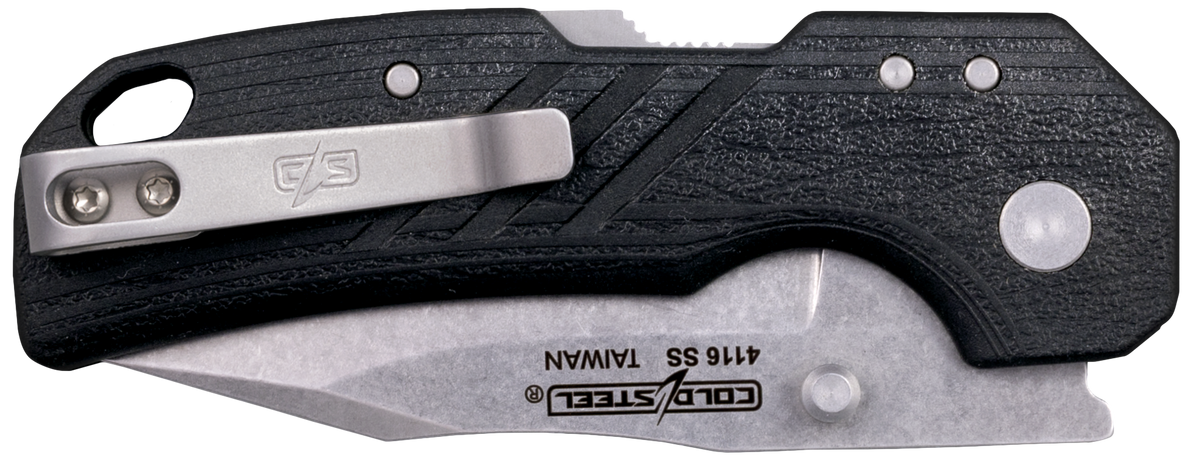 Cold Steel Engage 2.5" Folding Clip Point Plain Edge 4116 SS Black GFN — view 2