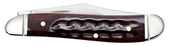 Case Pocket Worn Peanut 2.26"/1.50" Clip Point/Pen Plain Tru-Sharp SS Blade - Mahogany Corn Cob Jigged Bone Handle — view 2